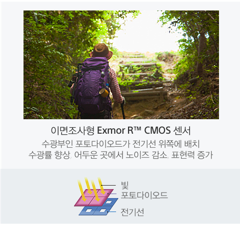 이면조사형 Exmor R CMOS 센서 이미지