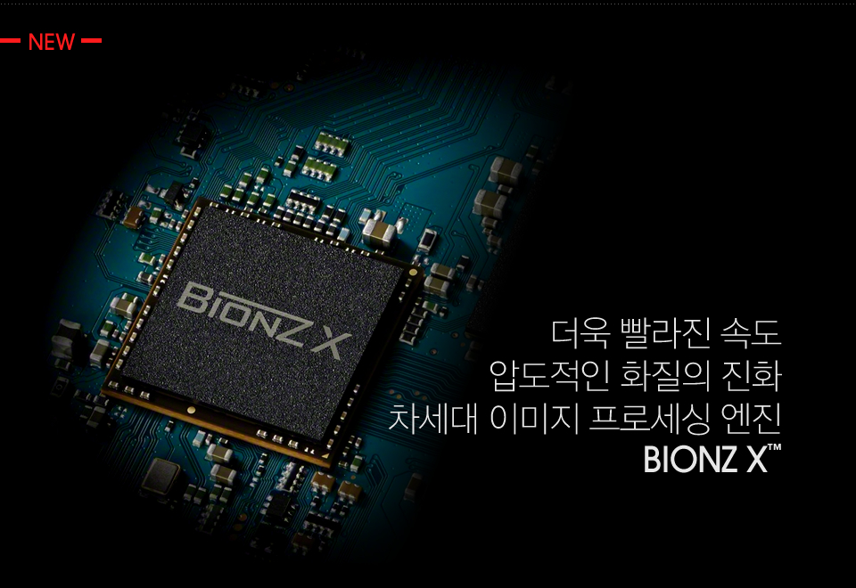 더욱 빨라진 속도 압도적인 화질의 진화 차세대 이미지 프로세싱 엔진 BIONZ X™
