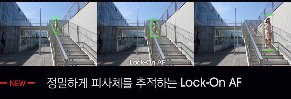 NEW, 정밀하게 피사체를 추적하는 Lock-On AF
