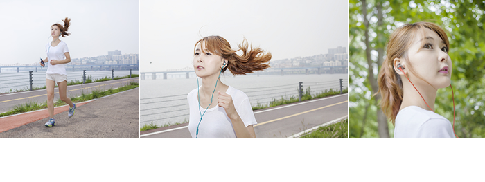 MDR-AS800AP 착용 모델 이미지