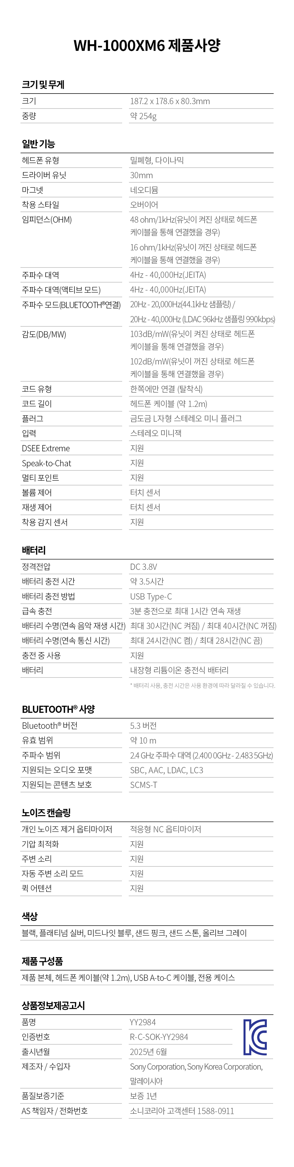 몰입의 정점, 노이즈캔슬링 헤드폰 WH-1000XM6
