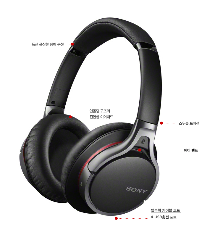 푹신푹신한 헤어 쿠션, 엔폴딩 구조의 편안한 이어패드 등 충실한 사운드, 편안한 착용감을 선사하는 디자인